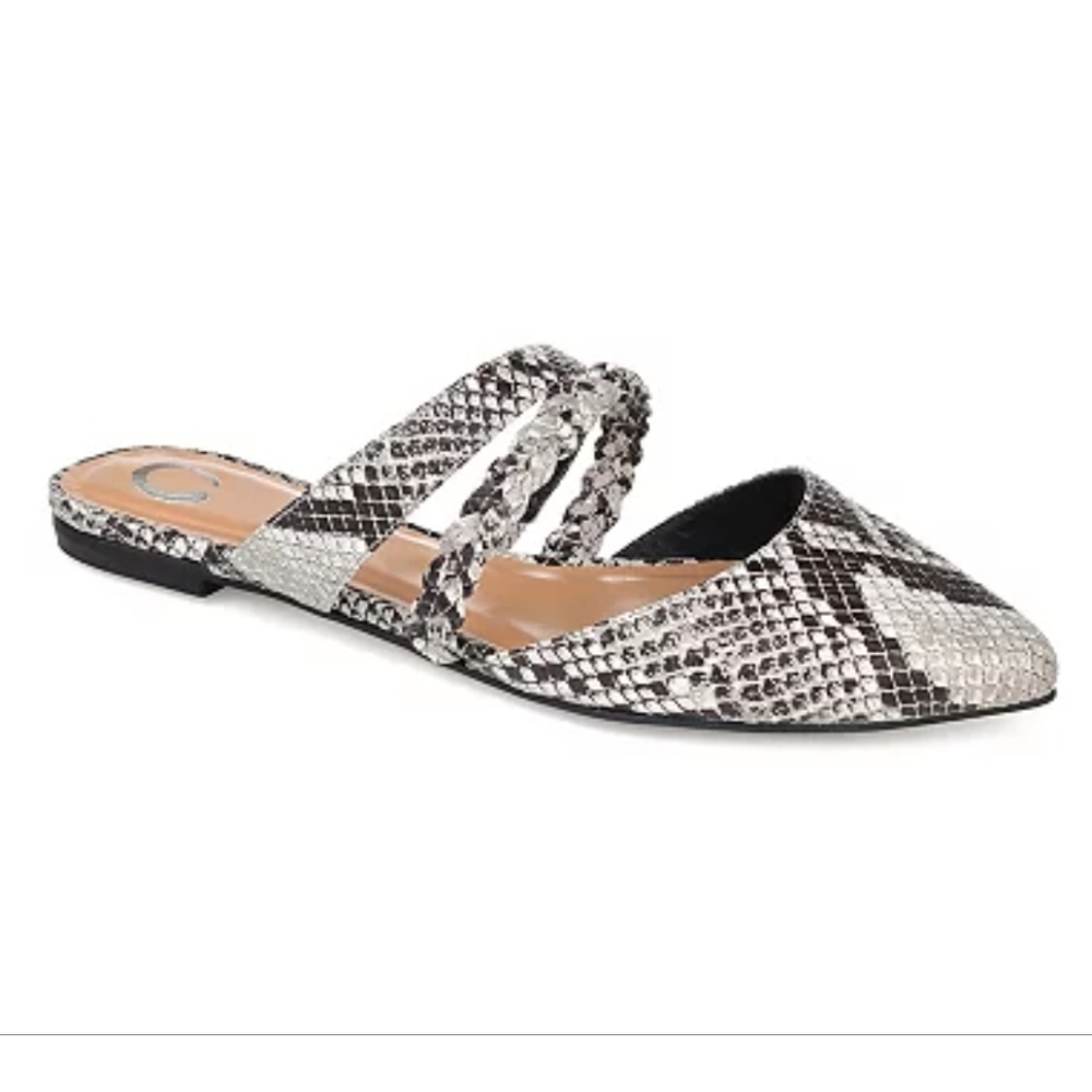 NWT OLIVIA SNAKE FLATS SIZE 8
